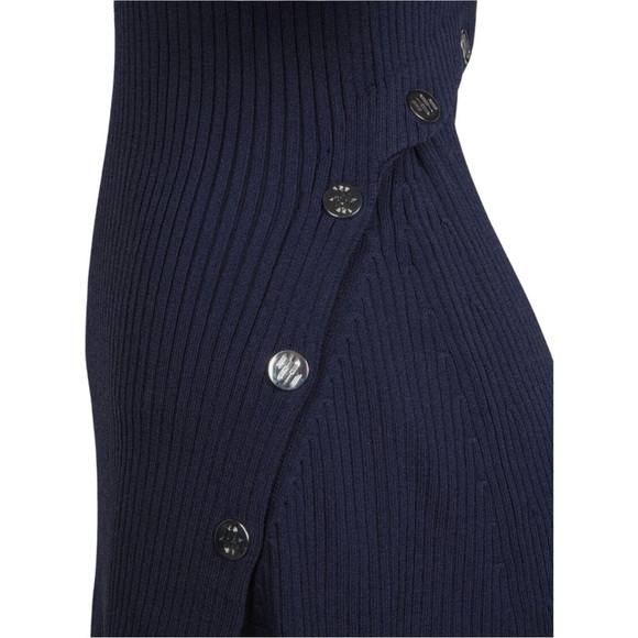 MAJE Rosea studded stretch-knit mini dress in Marine - Picture 4 of 13